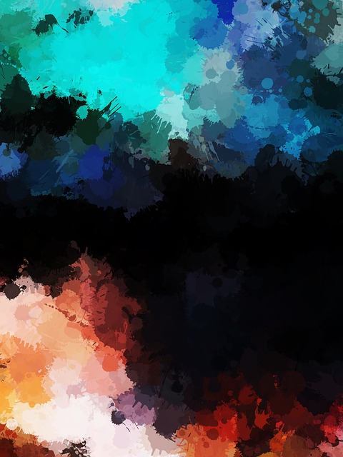 Free abstract painting blue illustration