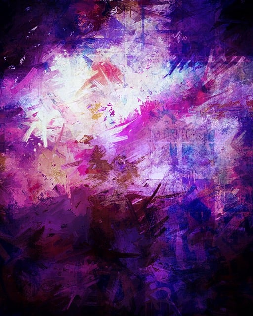 Free abstract painting overlapping illustration