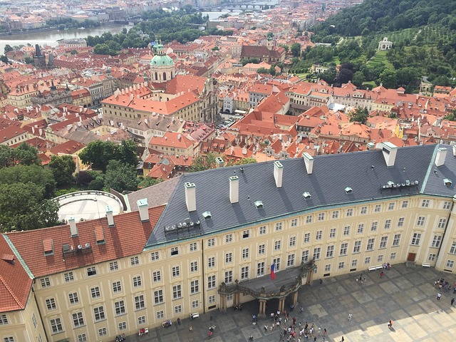 Prag, Stadtblick, Hoch, Perspektive