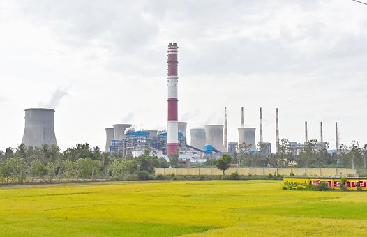 Power Plant, Thermal, Tower, Coal, Smoke