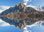 mountain, water, landscape