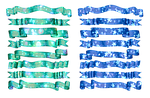 bokeh, banner, ribbons