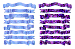 bokeh, banner, ribbons
