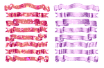 bokeh, banner, ribbons