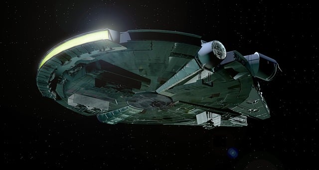 Free millenium falcon falcon star wars illustration
