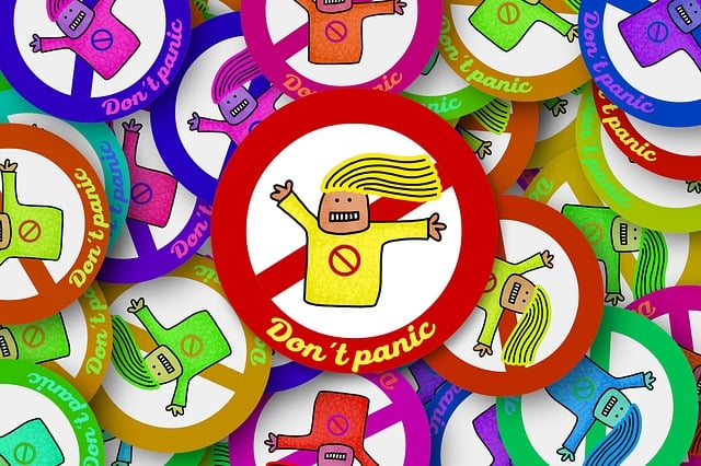 Free person comic panic illustration