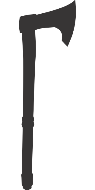 Free battle axe silhouette vector