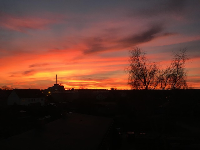Drebkau, Solnedgang, Røde Skyer