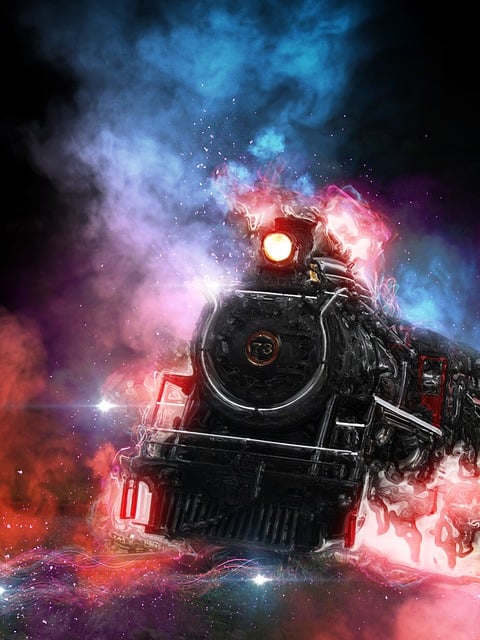 Free train locomotive transport illustration