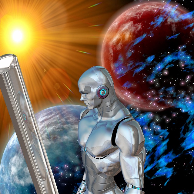 Free robot nature sun illustration
