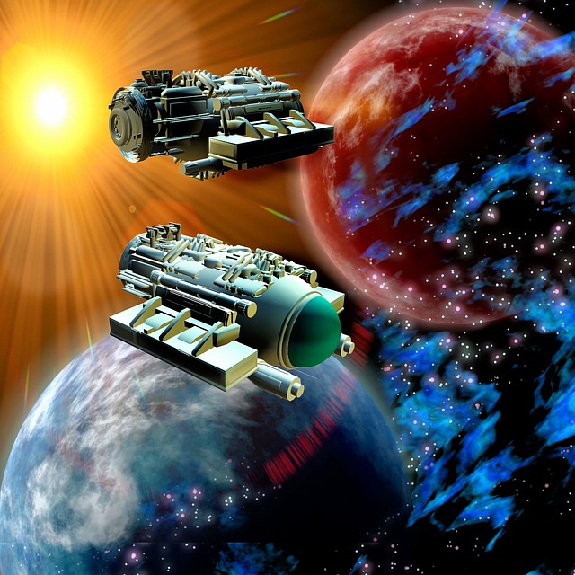 Free spaceship sun space illustration