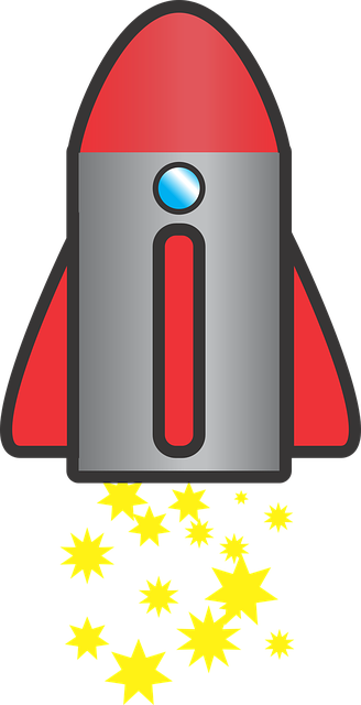 Free rocket blast off space illustration