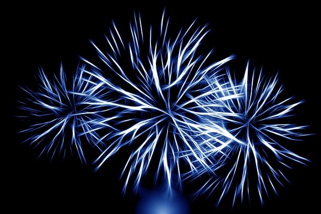 Free fireworks new year's eve new year's day illustration