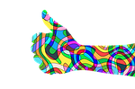 like, thumb, retro