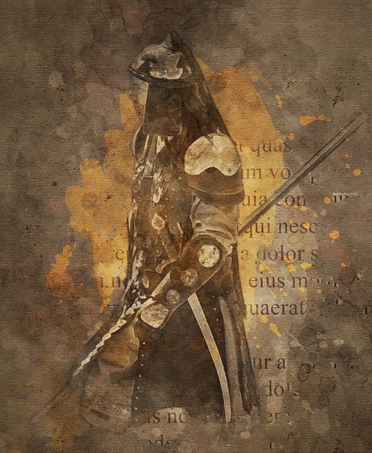Free soldier spear war illustration