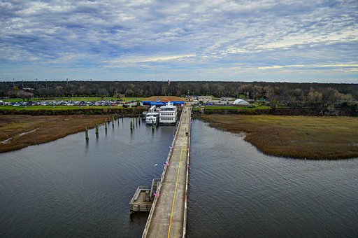 Dock, Wasser, Landschaft, Fähre, Himmel