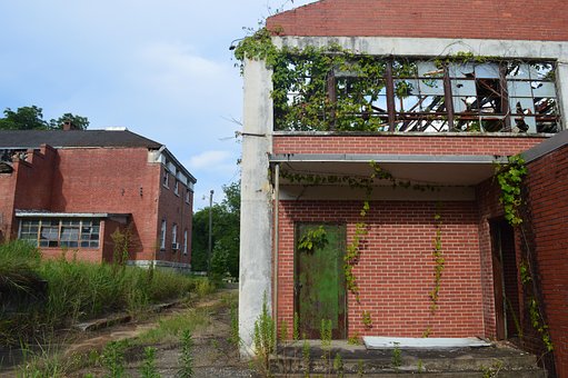 Schule, Verlassen, Gebäude, Alt