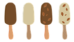 ice cream, popsicle, on a stick