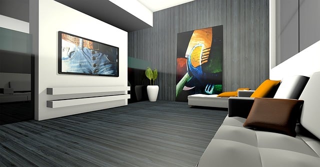 Free living living room spatial apartment illustration