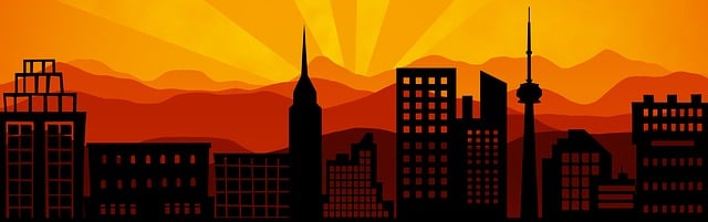 Free urban cityscape skyline illustration