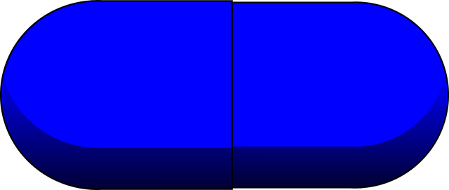 Free capsule blue blue capsule illustration