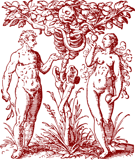 Adam Und Eva, Alt, Baum Des Wissens