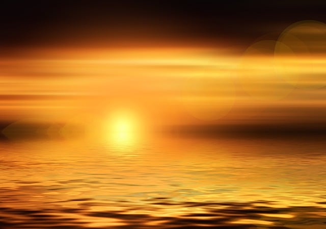 Free sunset cloud meditation illustration