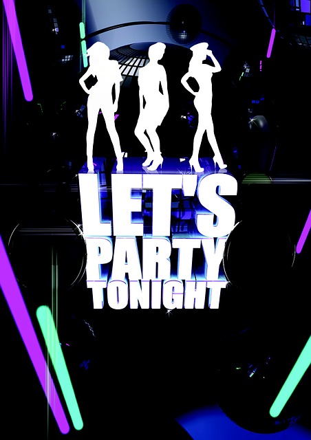 Free party to dance music illustration