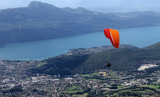 Paragliding, Lac Du Bourget, Hory