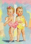 babies, collage, vintage