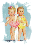 babies, vintage, collage