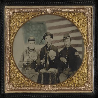 Civil War, Confederate, Soldiers, Flag