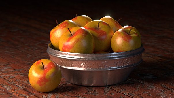 Free Apple Bowl illustration and picture