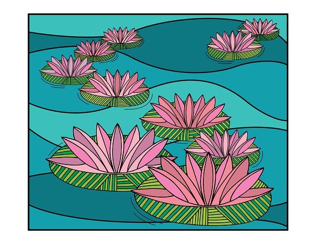 Free water lily lilies water illustration
