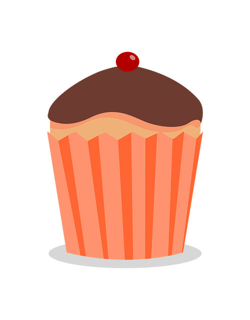 Free cupcakes food chocolate cream illustration