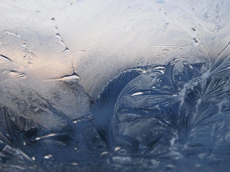 Flødeis, Isblomster, Frosset, Kold