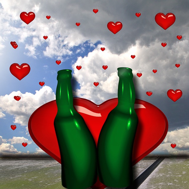Free heart bottle nature illustration