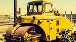 compactor, abandoned, rusty