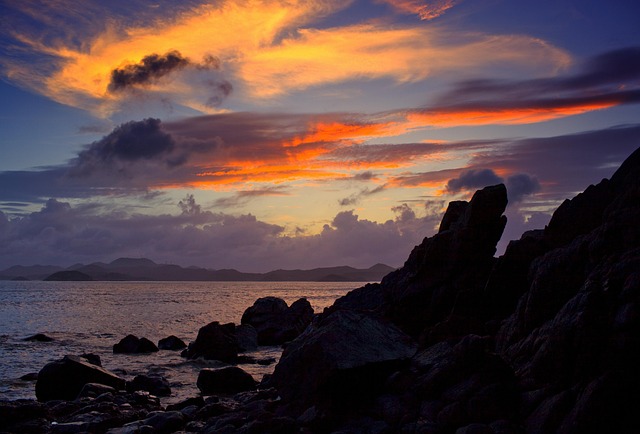 Free Sunset The Sea photo and picture
