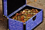 box, chest, money