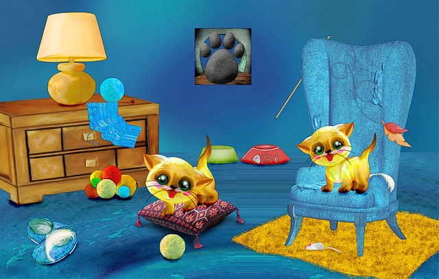 Free playroom kittens kitten illustration
