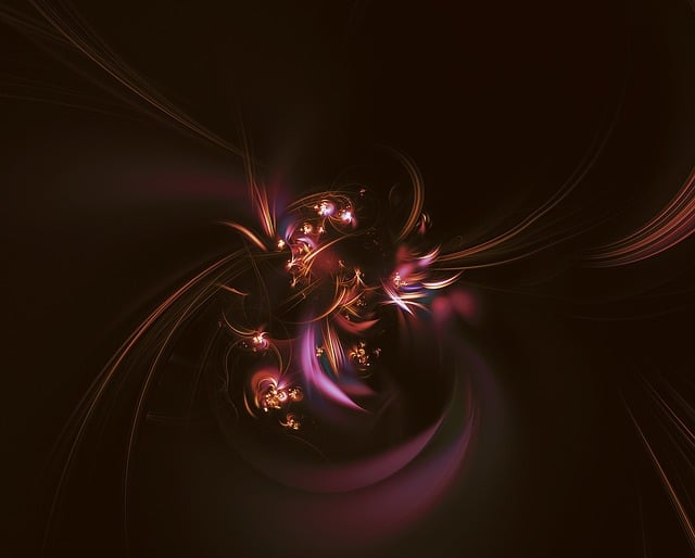 Free fractal light fractal flower bud illustration