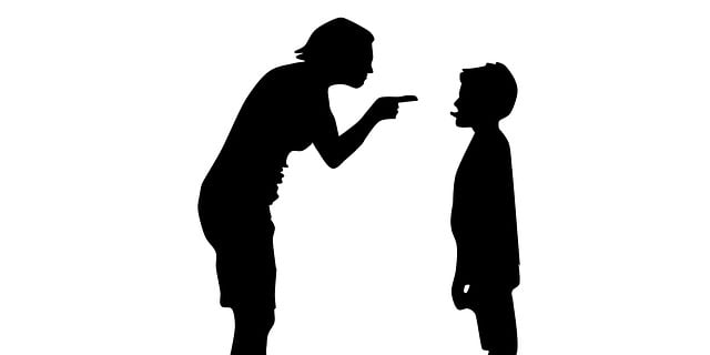 Free disobedience mother and son boy illustration
