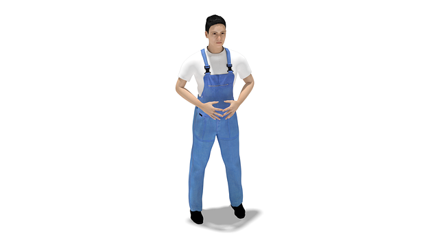 Free employee man overalls illustration