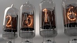 nixie tubes, neon, vintage