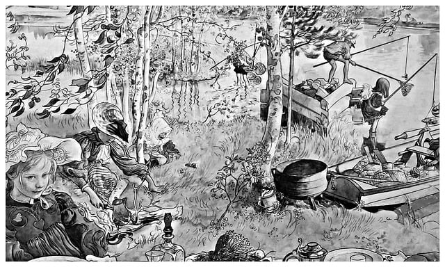 Free sweden art swedish artist carl larsson illustration