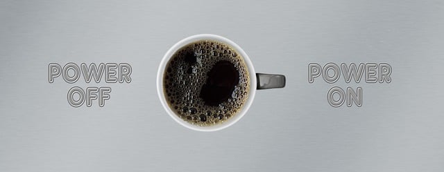 Free turn on switch off coffee illustration