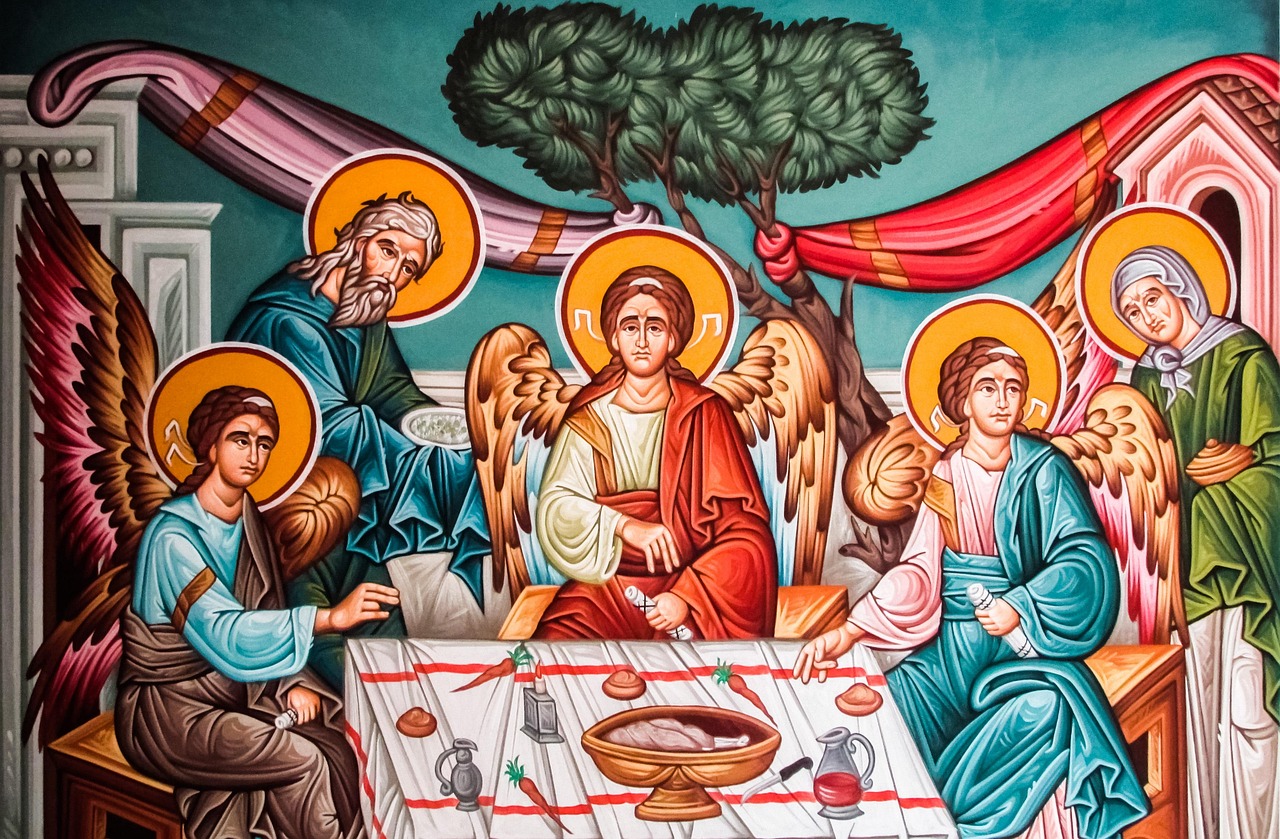 Abraham'S Philoxenia - free online jigsaw puzzle photo