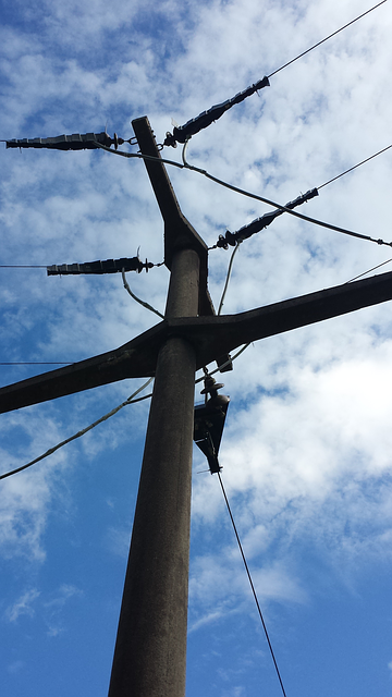 Strommast, Energie, Technik, Kreuz