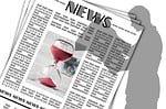 news, newspaper, hourglass